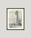 Deniz Feneri Çerçeveli Poster