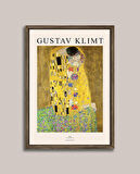 Gustav Klimt - Öpücük Ahşap Çerçeveli Poster