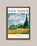 Van Gogh - Selvi Ağaçlı Buğday Tarlası Çerçeveli Tablo