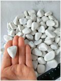 Beyaz Dolomit Taşı 13 Kg 1-2 Cm Dolomit Taş Akvaryum Dekorasyonu Dere Çakılı Mezar Taşı Bahçe Süs Taşı Mezar Süsleme Taşı