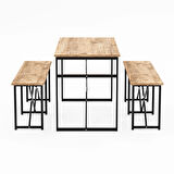 Masa Takımı Bench Bank Masa Seti 120x60 Masa Mutfak Masası Yemek Masası 1224