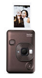 Fujifilm Instax Mini LiPlay Hybrid Deep Bronze Fotoğraf Makinesi 20'li Film Albüm ve Deri Kılıf Hedi