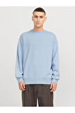 Erkek Bisiklet Yaka Düz Renk Sweatshirt 12257853