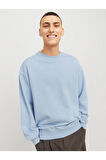 Erkek Bisiklet Yaka Düz Renk Sweatshirt 12257853