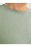 Erkek Bisiklet Yaka Düz Renk Sweatshirt 12257853