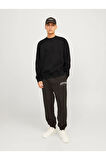 Erkek Bisiklet Yaka Düz Renk Sweatshirt - 12259945