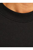 Erkek Bisiklet Yaka Düz Renk Sweatshirt - 12259945