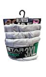 STAR 3 LÜ ERKEK JAKAR  KEMER SÜPERSOFT ORGANİK BAMBU KUMAŞ  BOXER 