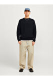 JCOMAZER KNIT CREW NECK Siyah Örme Kazak 12266511