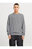 JCOMAZER KNIT CREW NECK Siyah Örme Kazak 12266511