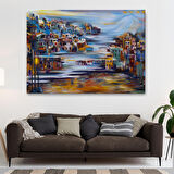 Harita Sepeti Volkan Eteğindeki Kasaba Duvar Tablosu-1226