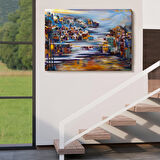 Harita Sepeti Volkan Eteğindeki Kasaba Duvar Tablosu-1226