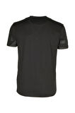 Erkek Tişört Bisiklet Yaka Siyah %100 Pamuk Slim Fit Baskılı T-shirt NCS JEANS 1227