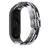 Gpack Xiaomi Mi Band 4 Kordon CırtCırt Kumaş Ayarlanabilir Örgü Tasarım KRD 49