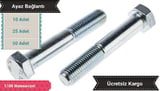 AY-CİV M12X70 Çelik Civata 50 Adet 1 Kutu Galvanizli