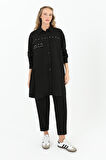 Puane Cep Kapağı Taş Çakmalı Kadın Tunik 10527
