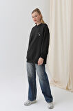 Soul 32112 Kadın Arkası Leopar Detaylı Sweatshirt