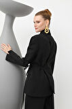 Soul Kadın Biye Bağlamalı Blazer Ceket 32173CKT