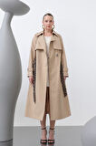 Kadın Leopar Garnili Trench 32113TRC
