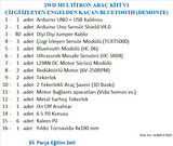 2WD MULTİTRON ARAÇ KİTİ V1ÇİZGİ İZLEYEN ENGELDEN KAÇAN BLUETOOTH (DEMONTE)
