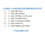 LAMBA ve MOTOR ELEKTRİK DENEY SETİ