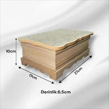 Ahşap-boyanabilir-takı-makyaj-aksesuar-dekoratif-çok Amaçlı Ayaklı büyük Kutu