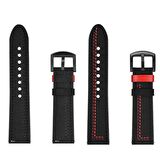 Gpack Amazfit GTR 3 Pro Kordon Nubuk Deri Görünüm Dikişli KRD 19