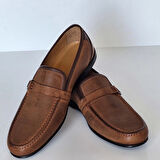 DARKWOOD-GÜNLÜK ERKEK LOAFER AYAKKABI-NATUREL NUBUK-TABA RENK