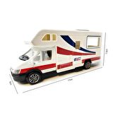 1:24 Ölçek Çek Bırak Metal Oyuncak Model Karavan
