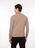 Tombolini Fermuarlı Yaka Slim Fit Kahve Erkek Kazak WM63_ZMG9