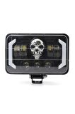 5" RGB Kuru Kafa Angel Skull Off Road Led Lambası Jeep Wrangler & Cherokee & Ln106 Uyumlu Far