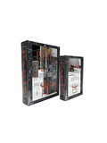 Lumienza Dekoratif Baskılı Ahşap Kitap Kutu AKSH-J1008-S2 SET