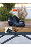 Erkek Sportif Kışlık Kundura Hakiki Deri  Kauççuk Taban Ortobetik ve Bağcıklı