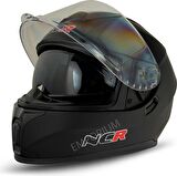 NCR Full Face - Kapalı Kask Güneş Vizörlü Ece Belgeli Mat Siyah