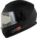 NCR Full Face - Kapalı Kask Güneş Vizörlü Ece Belgeli Mat Siyah