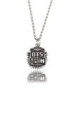BTS Army Künye - Minimal Erkek Kadın Kolye Antik Gümüş Kaplama - 60 cm Düz Zincir