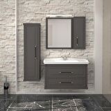 DENKO ALBATROS 100 CM BANYO DOLABI+ SERAMİK LAVABO