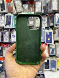 İPHONE 13 PRO UYUMLU LOGOLU LANSMAN İÇİ KADİFE KILIF YEŞİL