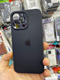 İPHONE 13 PRO UYUMLU LOGOLU LANSMAN İÇİ KADİFE KILIF SİYAH