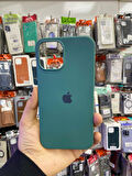 İPHONE 12 PRO MAX UYUMLU LOGOLU LANSMAN İÇİ KADİFE KILIF MİNT YEŞİLİ