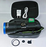 Gold Silver GS-14000 Şarjlı El Feneri | 40W 4000 Lümen | 12800 mAh Li-ion | Kamp, Avcılık & Acil Durumlar