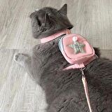 Çantalı Kaçış Önleyici Kedi Gezdirme Tasması Ve Küçük Irk Köpek Gezdirme Tasması