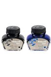 Pelikan 4001 Dolma Kalem Mürekkebi 30 Ml. Siyah + Mavi