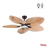 Kaşkar-Taflan T52045 Kahverengi Uz. Kum. Lambalı Tavan Vantilatörü