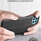 Smcase Oppo Reno4 Lite Kılıf Deri Dokulu Silikon