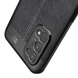 Smcase Realme 7 Pro Kılıf Deri Dokulu Silikon  Nano Ekran Koruyucu