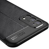 Smcase Realme 7 Pro Kılıf Deri Dokulu Silikon  Nano Ekran Koruyucu