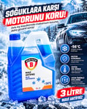 Burtech Mavi Antifriz -56°C 3 Litre Radyatör Motor Soğutma Sıvısı