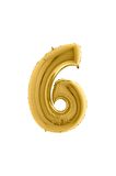 Gold Folyo Balon 6 Rakamı 40 Cm.