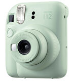 Fujifilm Instax Mini 12 Yeşil Fotoğraf Makinesi 10'lu Film Şeffaf Kılıf ve Divoom Fairy OK Yeşil Kar